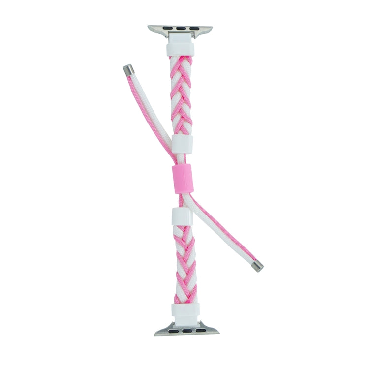 Silicone Bean Braided Cord Nylon Watch Band, For Apple Watch SE 40mm, For Apple Watch SE 44mm, For Apple Watch 6 40mm