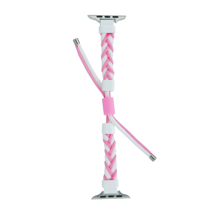 Silicone Bean Braided Cord Nylon Watch Band, For Apple Watch SE 2023 44mm, For Apple Watch Ultra 49mm, For Apple Watch SE 2023 40mm