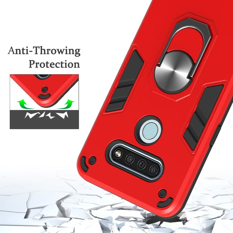 2 in 1 Armour Series PC + TPU Protective Case with Ring Holder, For LG K51 / Q51, For Vivo Y50