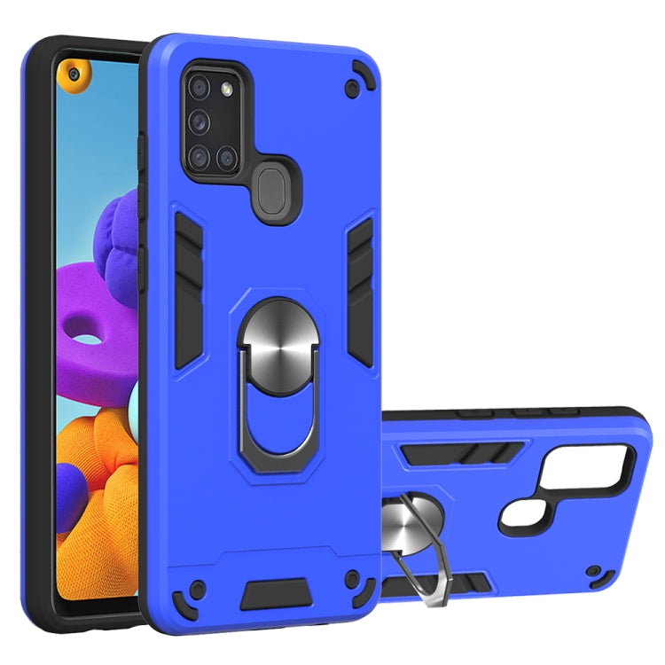 2 in 1 Armour Series PC + TPU Protective Case with Ring Holder, For Huawei Y6P, For Huawei Y8P(2020), For Samsung Galaxy A21s