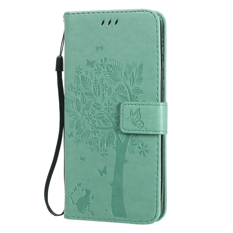 Tree & Cat Embossed Pattern Horizontal Flip Leather Case with Holder & Card Slots & Wallet & Lanyard, For Motorola Moto G Power, For Motorola Moto G8 Power Lite