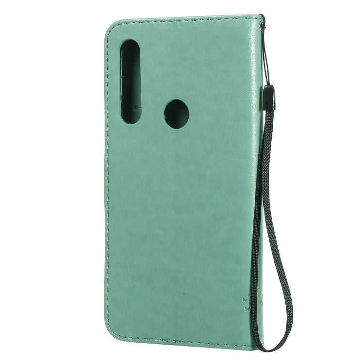 Tree & Cat Embossed Pattern Horizontal Flip Leather Case with Holder & Card Slots & Wallet & Lanyard, For Motorola Moto G Power, For Motorola Moto G8 Power Lite