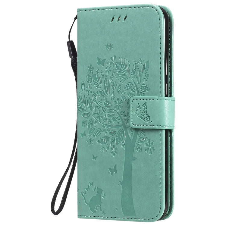 Tree & Cat Embossed Pattern Horizontal Flip Leather Case with Holder & Card Slots & Wallet & Lanyard, For Motorola Moto G8 Power Lite, For Motorola Moto G8 Power