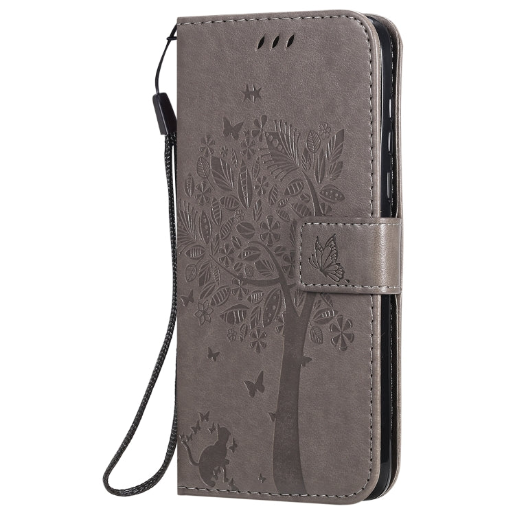 Tree & Cat Embossed Pattern Horizontal Flip Leather Case with Holder & Card Slots & Wallet & Lanyard, For Motorola Moto G8 Power, For OPPO Realme 6