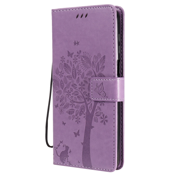 Tree & Cat Embossed Pattern Horizontal Flip Leather Case with Holder & Card Slots & Wallet & Lanyard, For Xiaomi Redmi Note 9 Pro, For Xiaomi Redmi Note 9