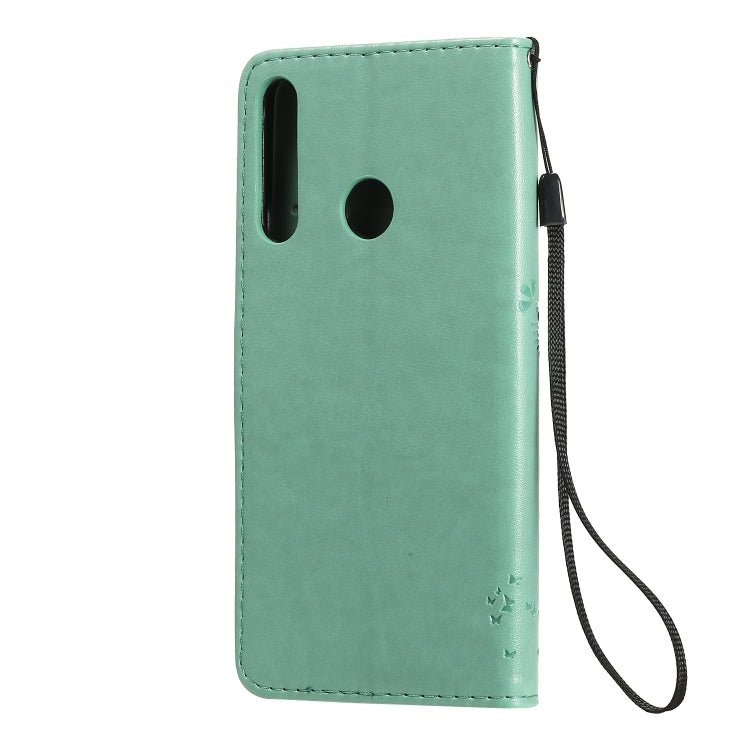 Tree & Cat Embossed Pattern Horizontal Flip Leather Case with Holder & Card Slots & Wallet & Lanyard, For Huawei Y6p, For Huawei Honor 9A