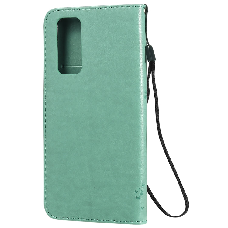 Tree & Cat Embossed Pattern Horizontal Flip Leather Case with Holder & Card Slots & Wallet & Lanyard, For Huawei Honor 30 Pro, For Huawei Honor 30