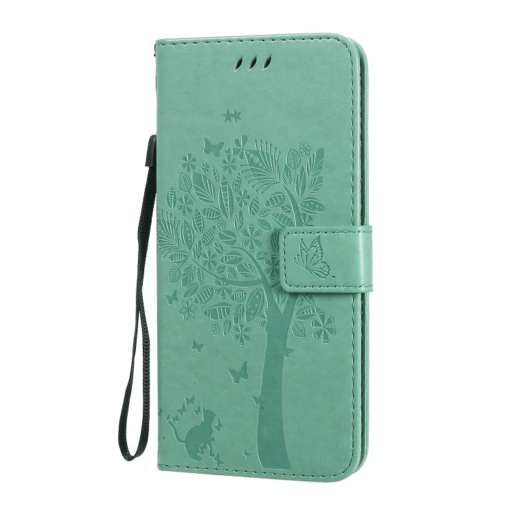 Tree & Cat Embossed Pattern Horizontal Flip Leather Case with Holder & Card Slots & Wallet & Lanyard, For Huawei Honor 30, For Huawei Honor Play4T Pro