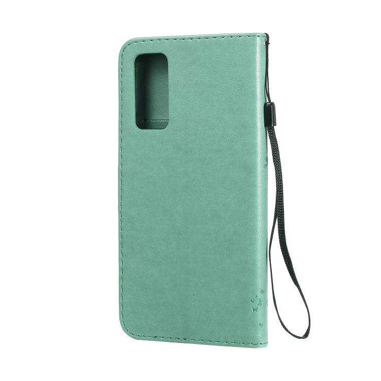Tree & Cat Embossed Pattern Horizontal Flip Leather Case with Holder & Card Slots & Wallet & Lanyard, For Huawei Honor 30, For Huawei Honor Play4T Pro