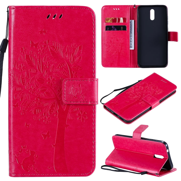 Tree & Cat Embossed Pattern Horizontal Flip Leather Case with Holder & Card Slots & Wallet & Lanyard, For Nokia 2.3, For Samsung Galaxy A21s