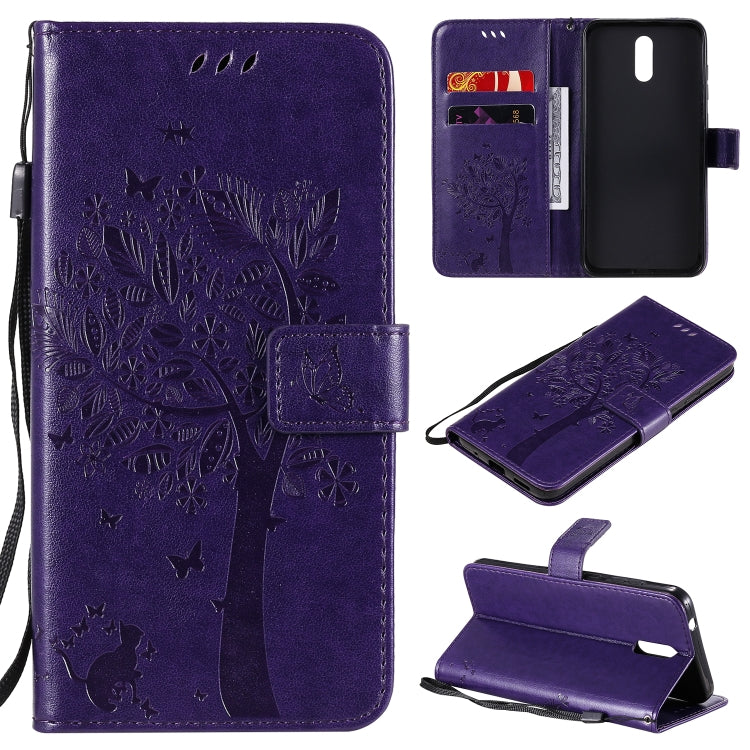 Tree & Cat Embossed Pattern Horizontal Flip Leather Case with Holder & Card Slots & Wallet & Lanyard, For Nokia 1.3, For Nokia 2.3