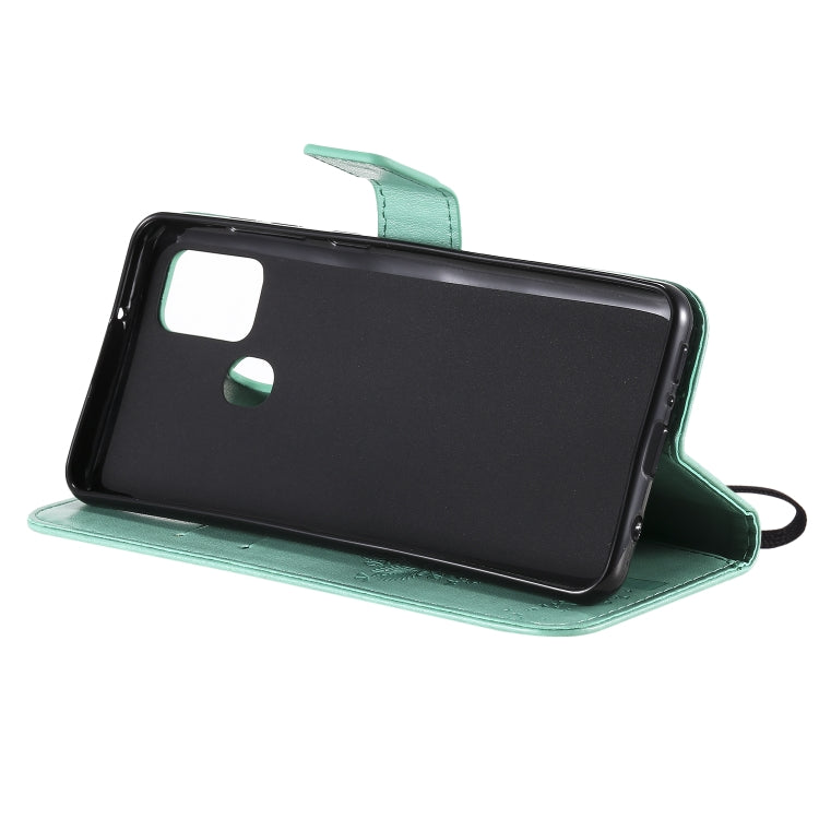 Tree & Cat Embossed Pattern Horizontal Flip Leather Case with Holder & Card Slots & Wallet & Lanyard, For Samsung Galaxy A21s, For Samsung Galaxy A31