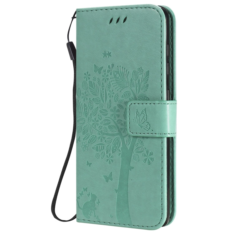Tree & Cat Embossed Pattern Horizontal Flip Leather Case with Holder & Card Slots & Wallet & Lanyard, For Samsung Galaxy A41, For Samsung Galaxy A51 5G