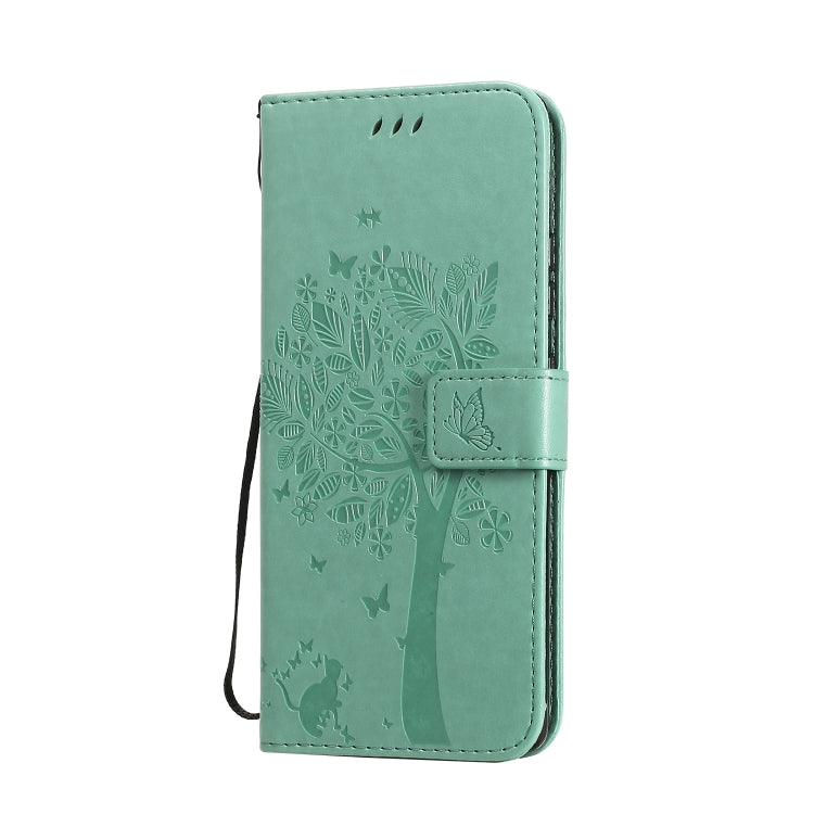Tree & Cat Embossed Pattern Horizontal Flip Leather Case with Holder & Card Slots & Wallet & Lanyard, For Samsung Galaxy A71 5G, For Sony Xperia L4
