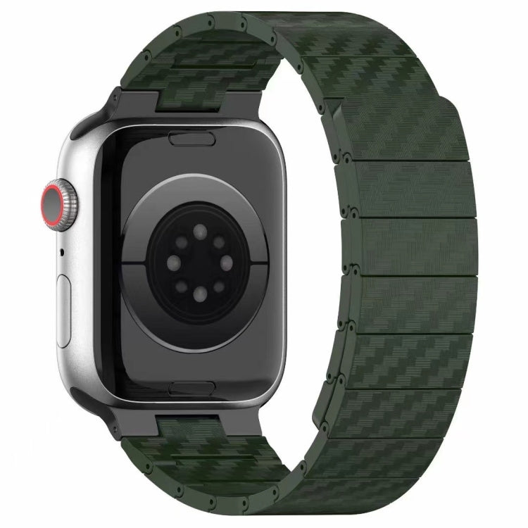 Carbon Fiber Magnetic Loop Watch Band, For Apple Watch SE 2022 40mm, For Apple Watch SE 2022 44mm, For Apple Watch Series 7 41mm, For Apple Watch Series 7 45mm, For Apple Watch SE 40mm, For Apple Watch SE 44mm, For Apple Watch Series 6 40mm