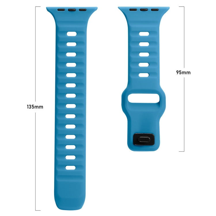 Square Buckle Stripes Silicone Watch Band, For Apple Watch Series 2 42mm