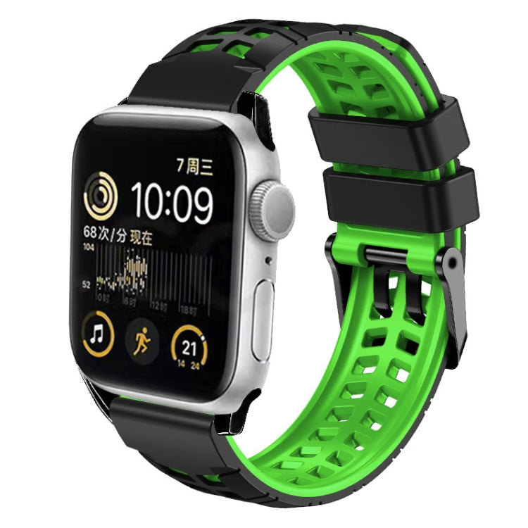 Twill Dual-row Buckle Silicone Watch Band, For Apple Watch Series 8 41mm, For Apple Watch Series 8 45mm