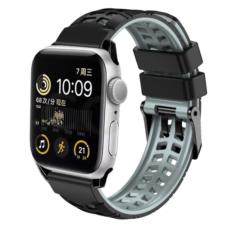 Twill Dual-row Buckle Silicone Watch Band, For Apple Watch SE 2022 44mm, For Apple Watch Series 9 41mm