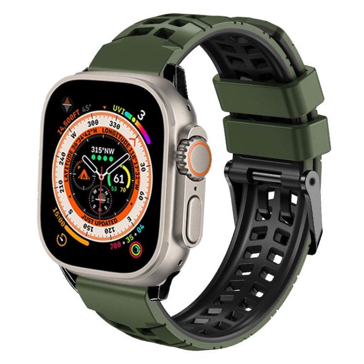Twill Dual-row Buckle Silicone Watch Band, For Apple Watch SE 2023 40mm, For Apple Watch Ultra 2 49mm