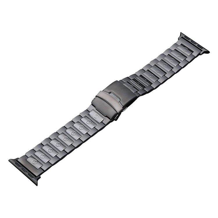 Safety Buckle Titanium Steel Watch Band, For Apple Watch Series 4 40mm, For Apple Watch Series 3 38mm, For Apple Watch 38mm, For Apple Watch Series 3 42mm, For Apple Watch Series 2 42mm, For Apple Watch Series 2 38mm