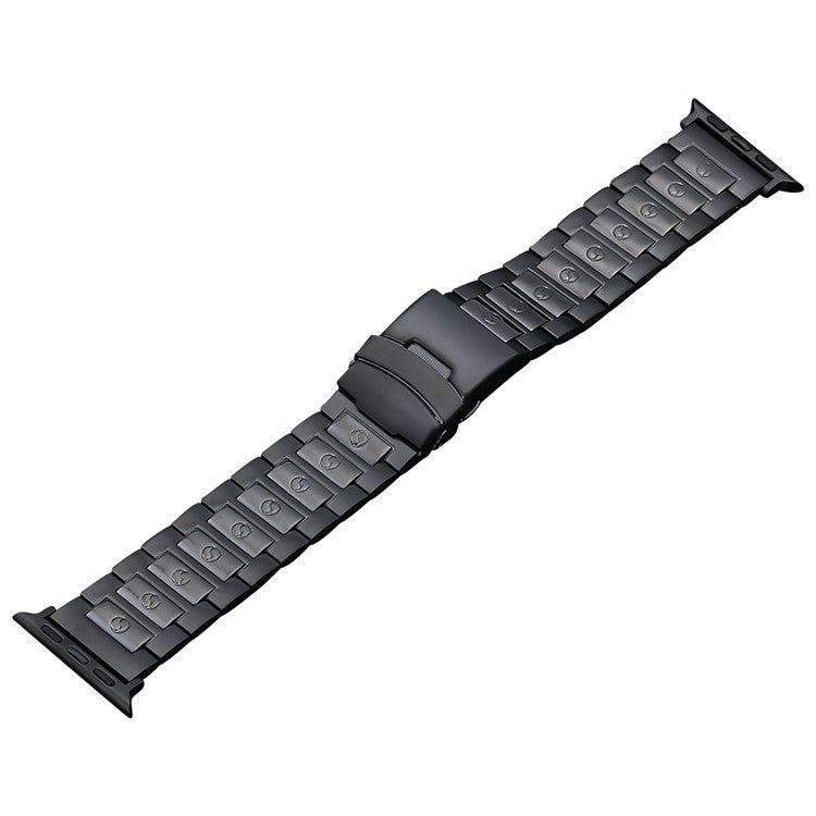 Safety Buckle Titanium Steel Watch Band, For Apple Watch Series 4 40mm, For Apple Watch Series 3 38mm, For Apple Watch 38mm, For Apple Watch Series 3 42mm, For Apple Watch Series 2 42mm, For Apple Watch Series 2 38mm