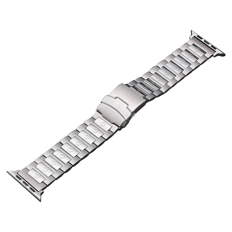Safety Buckle Titanium Steel Watch Band, For Apple Watch Series 5 44mm, For Apple Watch Series 5 40mm, For Apple Watch Series 4 44mm, For Apple Watch Series 4 40mm, For Apple Watch 42mm, For Apple Watch Series 3 38mm, For Apple Watch 38mm��������������...