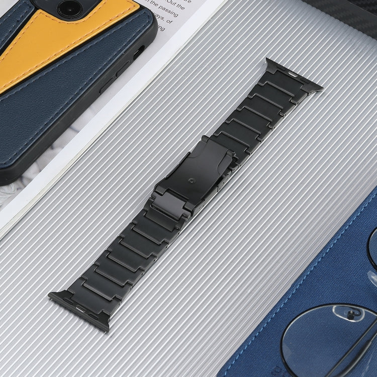 Five Beads Turtle Buckle Titanium Steel Watch Band, For Apple Watch Ultra 49mm, For Apple Watch SE 2023 44mm, For Apple Watch Ultra 2 49mm, For Apple Watch Series 9 45mm, For Apple Watch SE 2022 44mm, For Apple Watch Series 8 45mm, For Apple Watch SE 4...