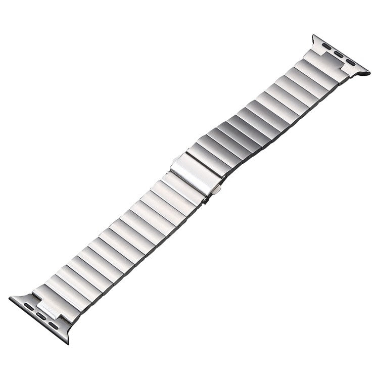 Flat Buckle Stainless Steel Watch Band, For Apple Watch Ultra 49mm, For Apple Watch SE 2023 44mm, For Apple Watch SE 2023 40mm, For Apple Watch Ultra 2 49mm, For Apple Watch Series 9 45mm, For Apple Watch SE 2022 40mm, For Apple Watch Series 9 41mm