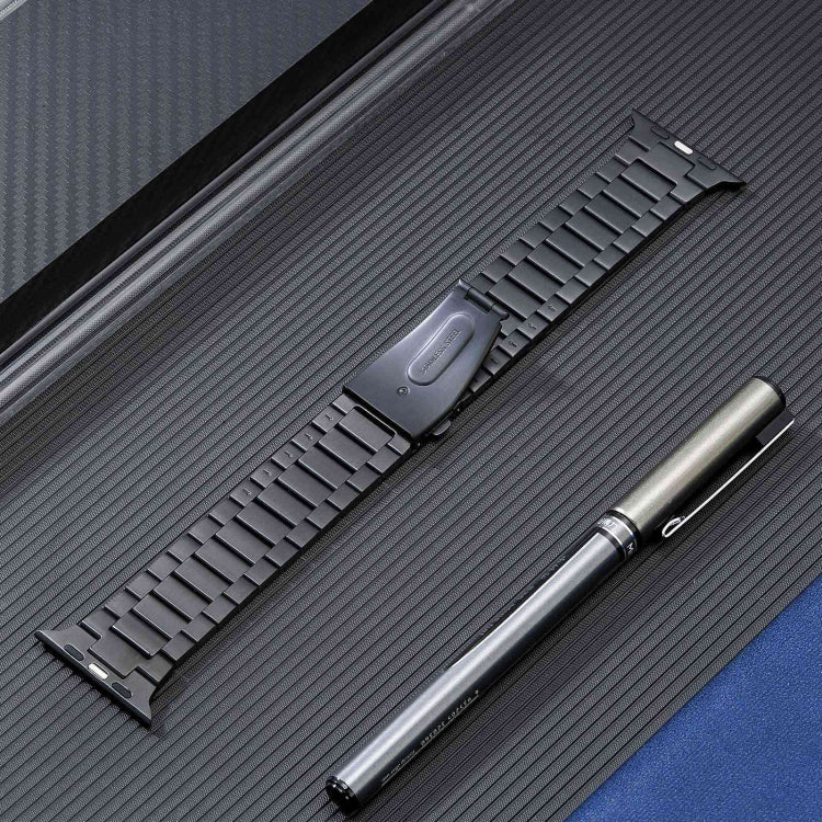 Flat Buckle Stainless Steel Watch Band, For Apple Watch SE 2023 44mm, For Apple Watch Ultra 49mm, For Apple Watch SE 2023 40mm, For Apple Watch Ultra 2 49mm, For Apple Watch SE 2022 40mm, For Apple Watch Series 9 45mm, For Apple Watch SE 2022 44mm�����...