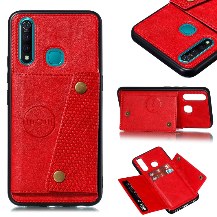 Double Buckle PU + TPU Shockproof Magnetic Protective Case with Card Slot, For vivo Y19, For OPPO A52, For OPPO Ace2