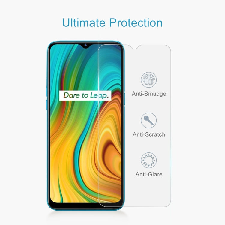 50 PCS 0.26mm 9H 2.5D Tempered Glass Film, For OPPO Realme C3, For OPPO Realme C11