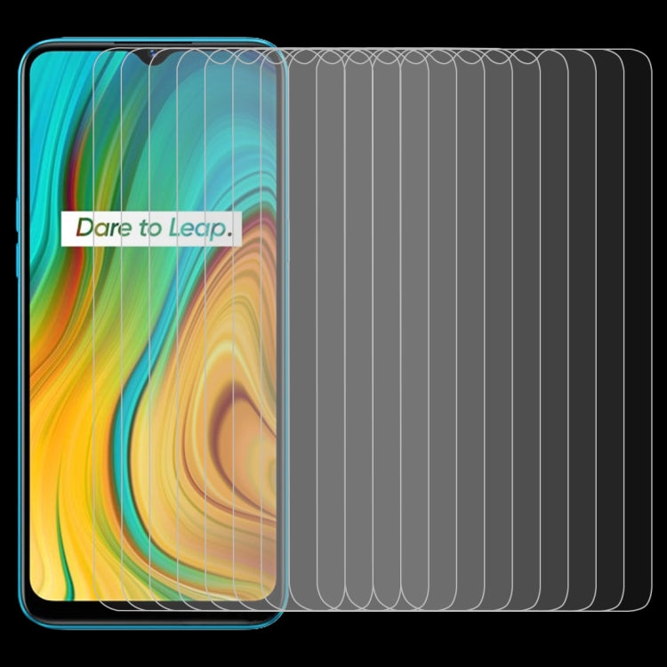 50 PCS 0.26mm 9H 2.5D Tempered Glass Film, For OPPO Realme C3, For OPPO Realme C11