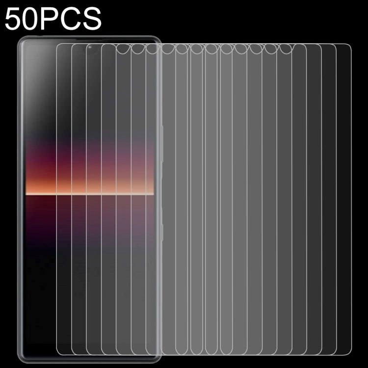 50 PCS 0.26mm 9H 2.5D Tempered Glass Film, For Motorola Moto E6s (2020), For OPPO Realme C3, For OPPO Realme C11, For Sony Xperia L4