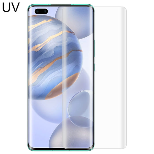 UV Liquid Curved Full Glue Tempered Glass Film, For Huawei Honor 30 Pro, For OPPO Reno3 Pro, For Vivo X50 Pro / X50 Pro+, For Xiaomi Mi CC9 Pro, For ZTE Axon 10 Pro