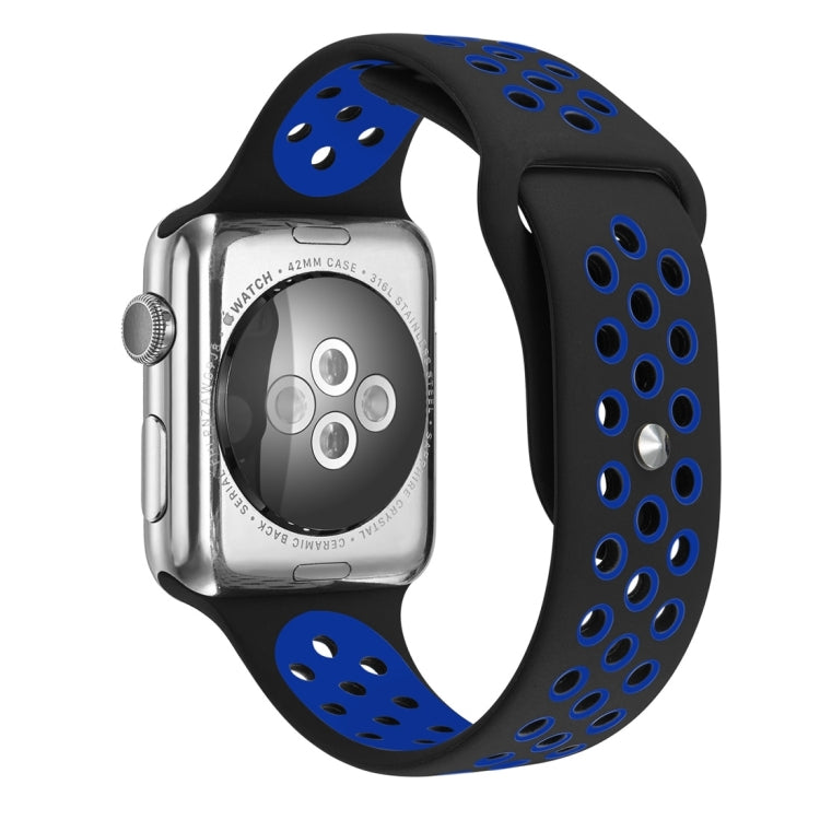 Sport Silicone Watchband Standard Edition, For Apple Watch Series 7 41mm / 6 &amp; SE &amp; 5 &amp; 4 40mm / 3 &amp; 2 &amp; 1 38mm, For Apple Watch Series 8&amp;7 41mm / SE 2&amp;6&amp;SE&amp;5&amp;4 40mm / 3&amp;2&amp;1 38mm