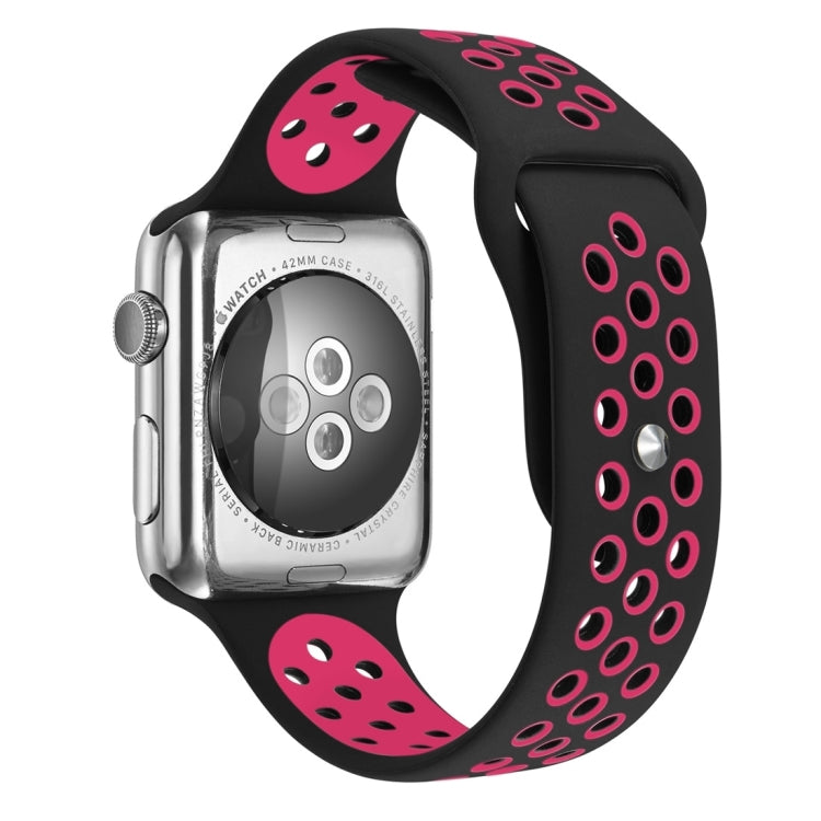 Sport Silicone Watchband Standard Edition, For Apple Watch Series 7 41mm / 6 &amp; SE &amp; 5 &amp; 4 40mm / 3 &amp; 2 &amp; 1 38mm, For Apple Watch Series 8&amp;7 41mm / SE 2&amp;6&amp;SE&amp;5&amp;4 40mm / 3&amp;2&amp;1 38mm