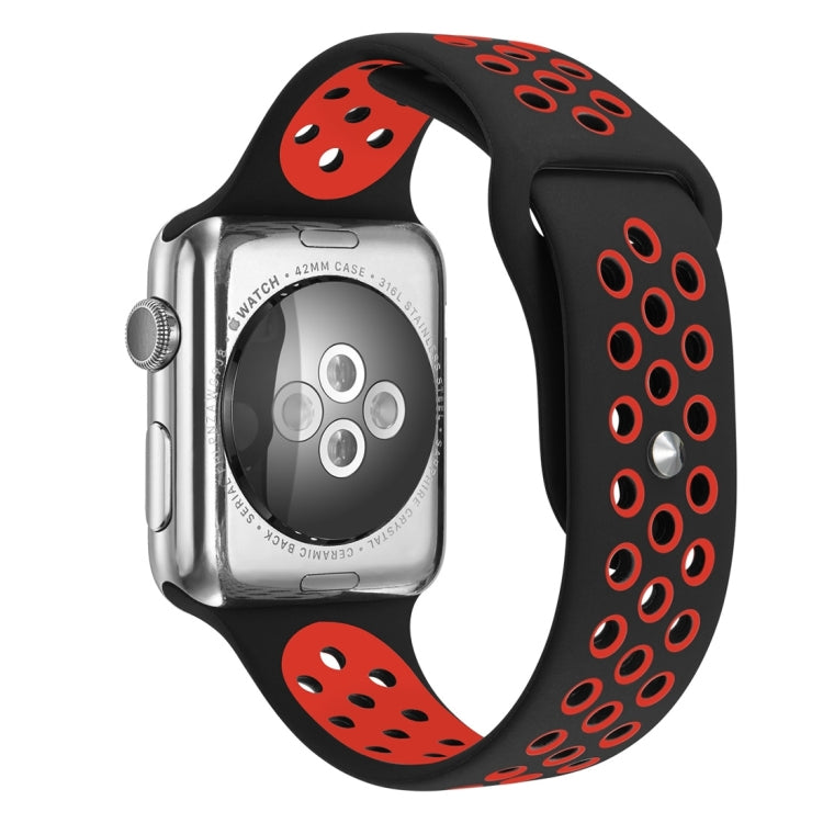 Sport Silicone Watchband Standard Edition, For Apple Watch Series 7 41mm / 6 &amp; SE &amp; 5 &amp; 4 40mm / 3 &amp; 2 &amp; 1 38mm, For Apple Watch Series 8&amp;7 41mm / SE 2&amp;6&amp;SE&amp;5&amp;4 40mm / 3&amp;2&amp;1 38mm