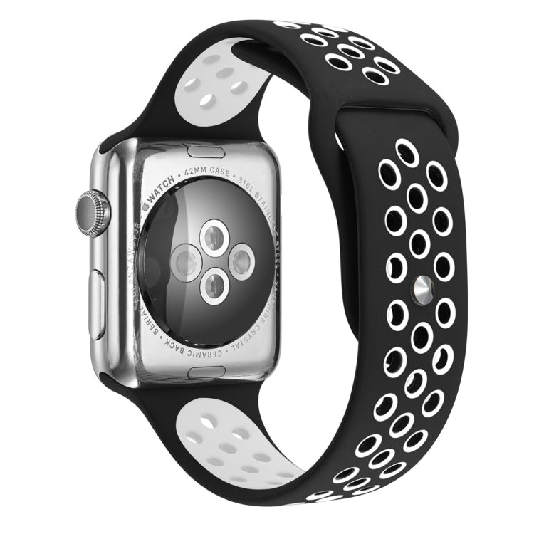 Sport Silicone Watchband Standard Edition, For Apple Watch Series 7 41mm / 6 &amp; SE &amp; 5 &amp; 4 40mm / 3 &amp; 2 &amp; 1 38mm, For Apple Watch Series 8&amp;7 41mm / SE 2&amp;6&amp;SE&amp;5&amp;4 40mm / 3&amp;2&amp;1 38mm