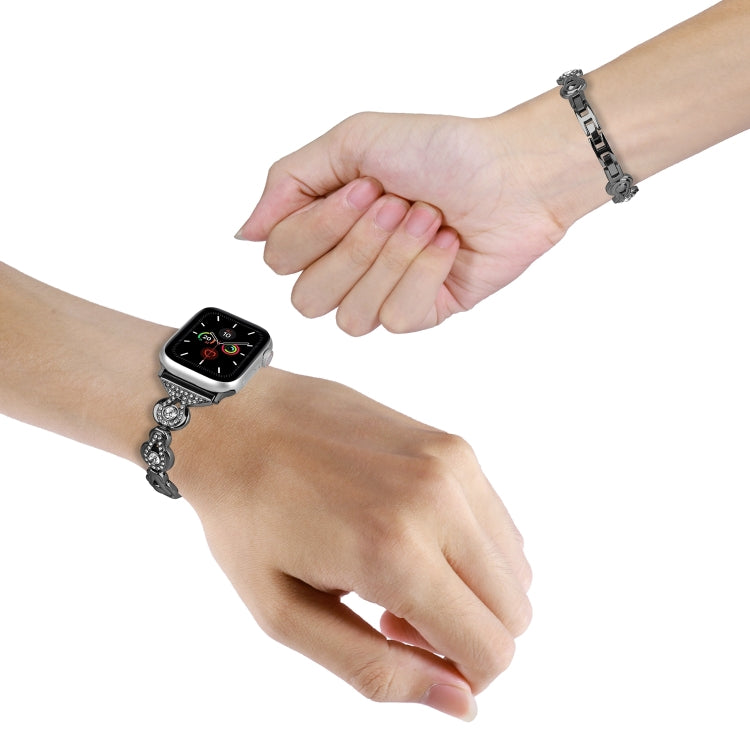 Gourd Diamond Metal Watch Band, For Apple Watch SE 2022 40mm, For Apple Watch SE 2022 44mm, For Apple Watch Series 7 41mm, For Apple Watch Series 7 45mm