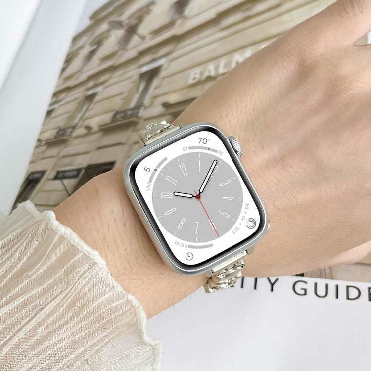 Metal Diamond Bear Chain Watch Band, For Apple Watch SE 2023 44mm, For Apple Watch SE 2023 40mm, For Apple Watch Ultra 2 49mm, For Apple Watch Series 9 45mm