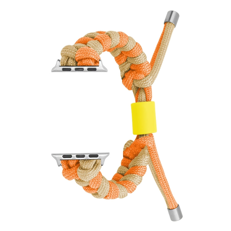 Paracord Fishtail Braided Silicone Bead Watch Band, For Apple Watch SE 2023 44mm