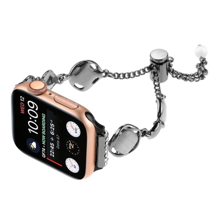 Shell Metal Chain Bracelet Watch Band, For Apple Watch SE 2023 44mm, For Apple Watch SE 2023 40mm, For Apple Watch Ultra 2 49mm, For Apple Watch Series 9 45mm, For Apple Watch Series 9 41mm, For Apple Watch Ultra 49mm, For Apple Watch Series 8 41mm