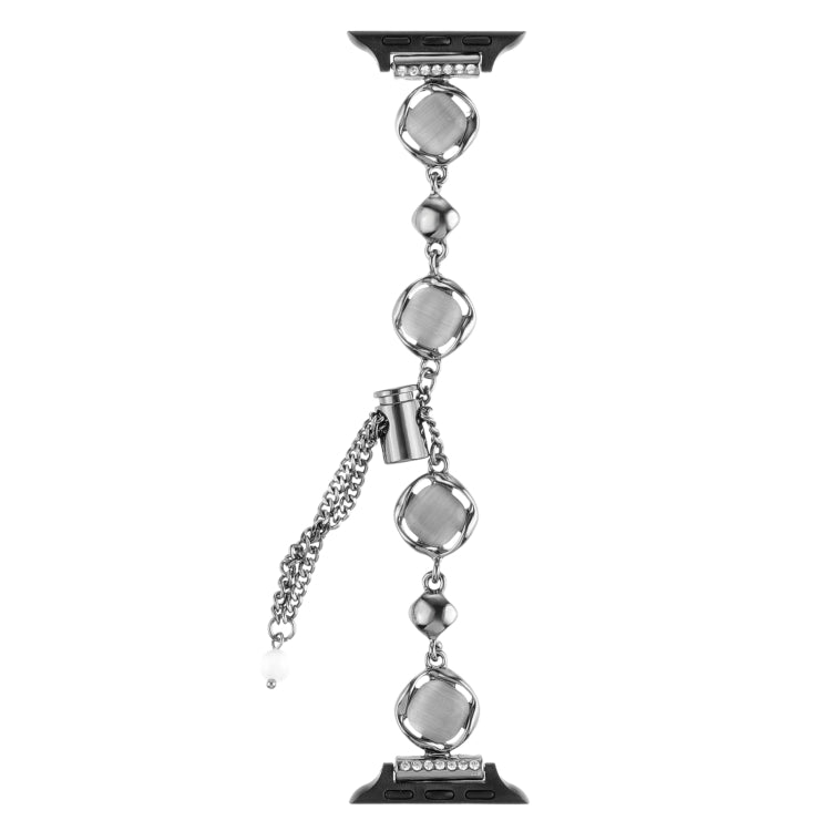 Shell Metal Chain Bracelet Watch Band, For Apple Watch Series 8 41mm, For Apple Watch Series 8 45mm, For Apple Watch SE 2022 40mm, For Apple Watch SE 2022 44mm, For Apple Watch Series 7 41mm, For Apple Watch Series 7 45mm