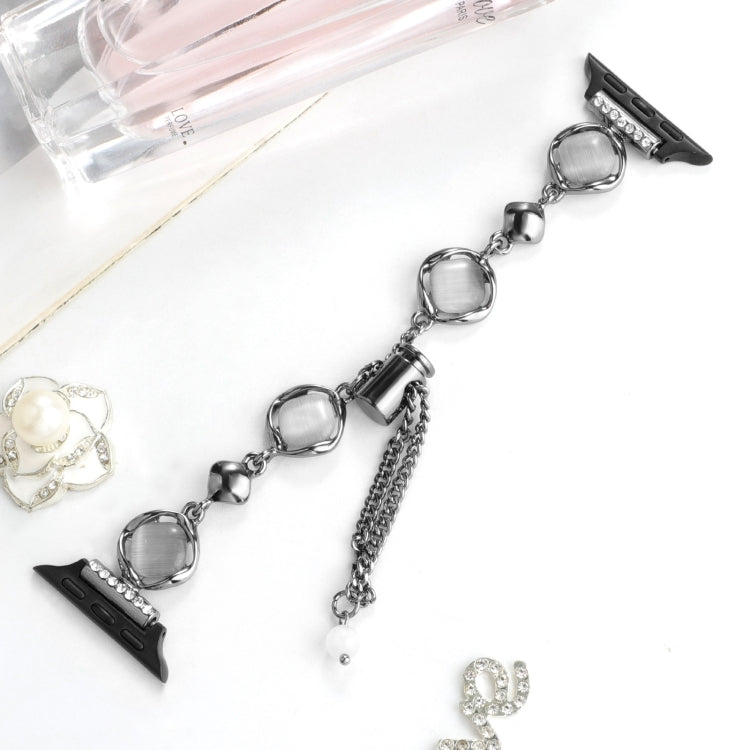 Shell Metal Chain Bracelet Watch Band, For Apple Watch Series 4 44mm, For Apple Watch Series 4 40mm, For Apple Watch Series 3 38mm, For Apple Watch Series 3 42mm, For Apple Watch Series 2 42mm, For Apple Watch Series 2 38mm