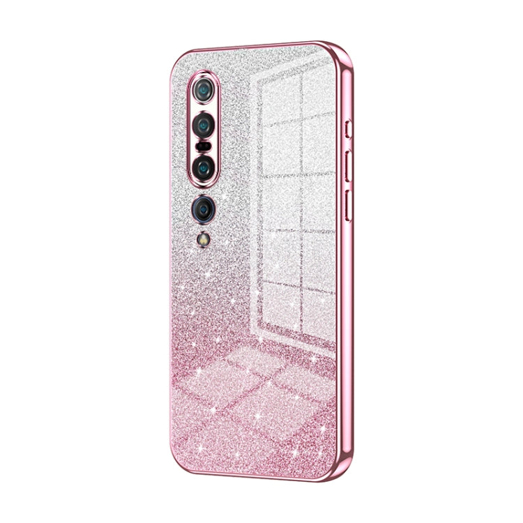 Gradient Glitter Powder Electroplated Phone Case, For Xiaomi Mi 10 Pro 5G, For Xiaomi Mi 10 5G, For Xiaomi Mi CC9 Pro / Mi Note 10
