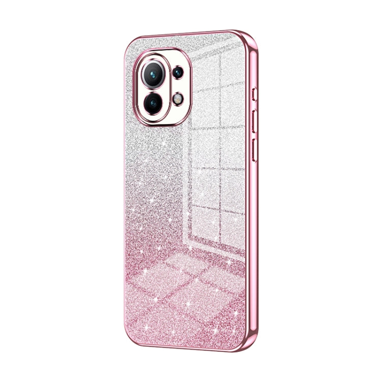 Gradient Glitter Powder Electroplated Phone Case, For Xiaomi Mi 11, For Xiaomi Mi 10 Lite 5G, For Xiaomi Mi 10 Ultra