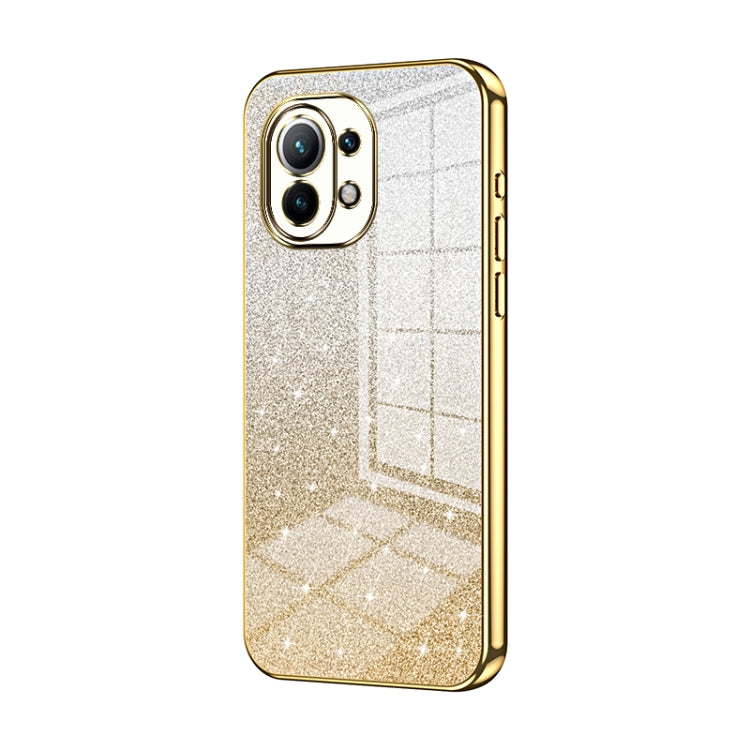 Gradient Glitter Powder Electroplated Phone Case, For Xiaomi Mi 11, For Xiaomi Mi 10 Lite 5G, For Xiaomi Mi 10 Ultra
