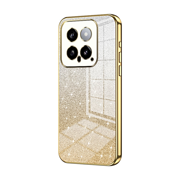 Gradient Glitter Powder Electroplated Phone Case, For Xiaomi 14 Ultra, For Xiaomi 14 Pro, For Xiaomi 14, For Xiaomi 13 Ultra