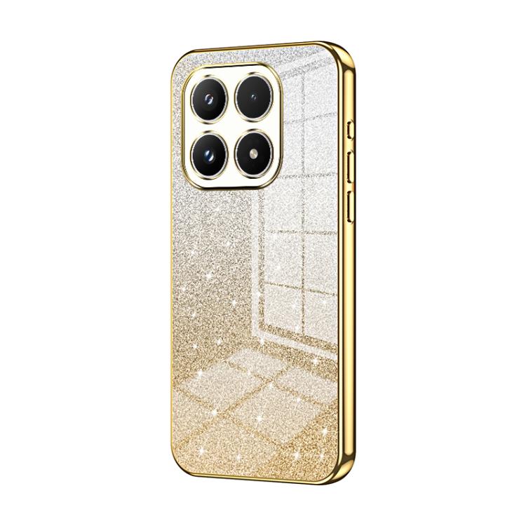 Gradient Glitter Powder Electroplated Phone Case, For Xiaomi 17 Pro Max, For Xiaomi 17 Pro, For Xiaomi 17