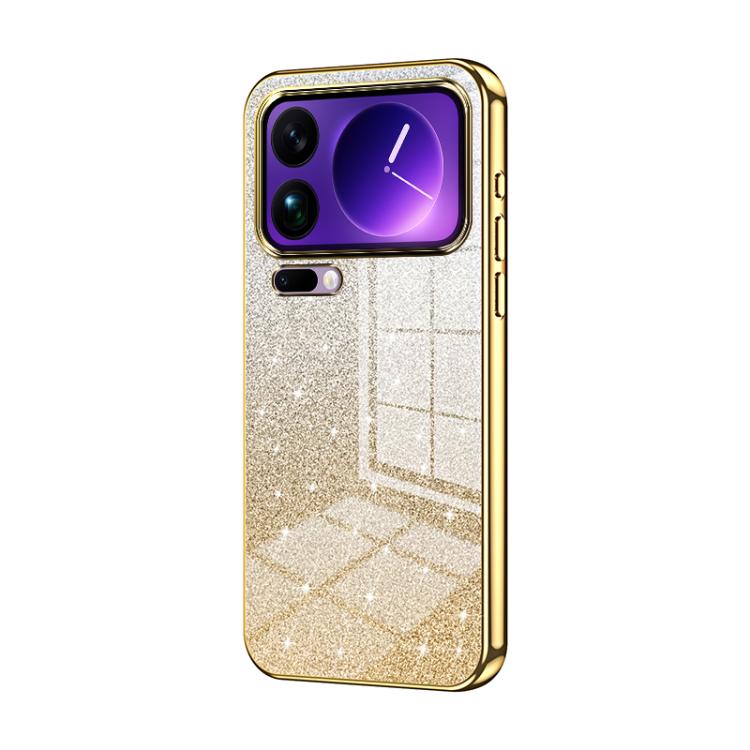 Gradient Glitter Powder Electroplated Phone Case, For Xiaomi 17 Pro Max, For Xiaomi 17 Pro, For Xiaomi 17